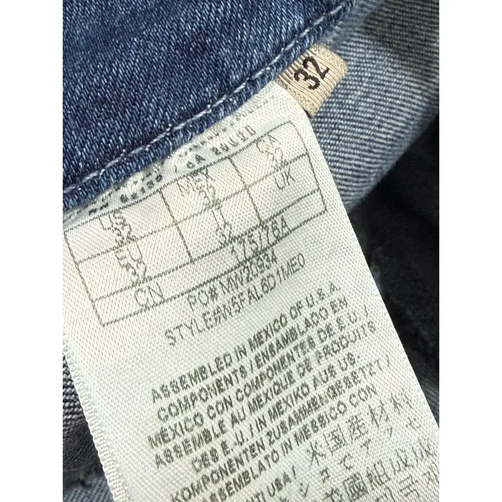 Guess Womens Jean Skirt Pencil Distressed Stretch Blue Denim High Low Raw Hem 14